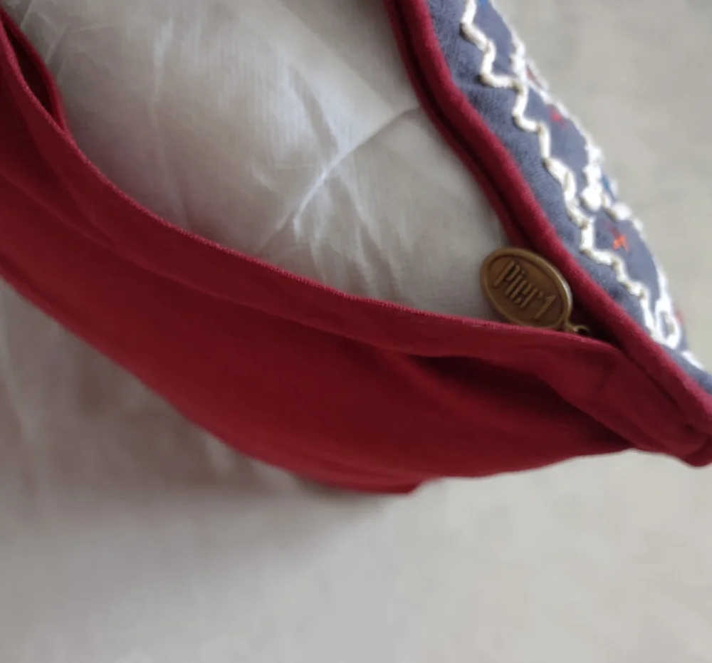 Pier 1 Embroidered Decorative Pillow